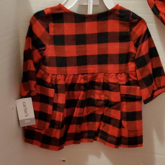 NWT: Carter's Flannel Dress Set - Picture 4 of 9